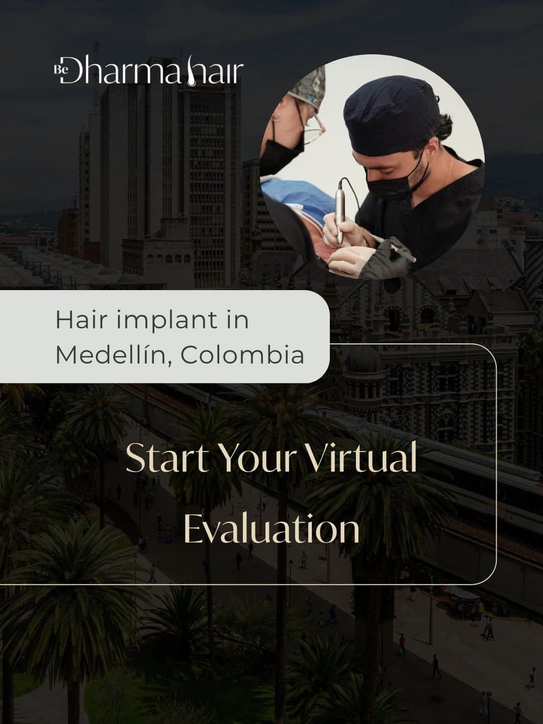Hair implant in Medellín, Colombia - Be Dharma hair