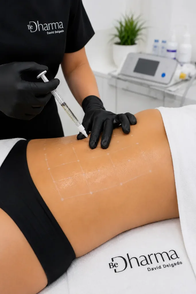Quemadores de grasa inyectables - Enzimas en la clínica eestética Be Dharma de Medellín