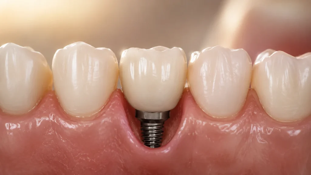 Clínica de implantes dentales en Colombia Conoce todo el proceso - Implante unitario con corona - Be Dharma - Medellin