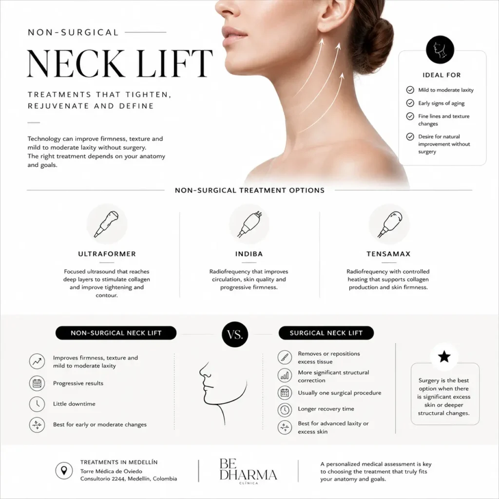 Neck lift non-surgical- Clínica Be Dharma