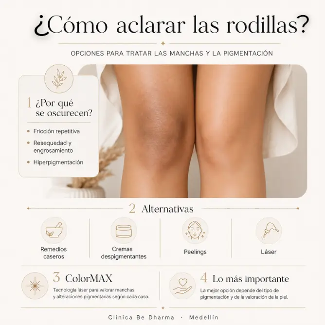 Cómo blanquear las rodillas- Clínica Be Dharma en MedellínL-Clínica Estética