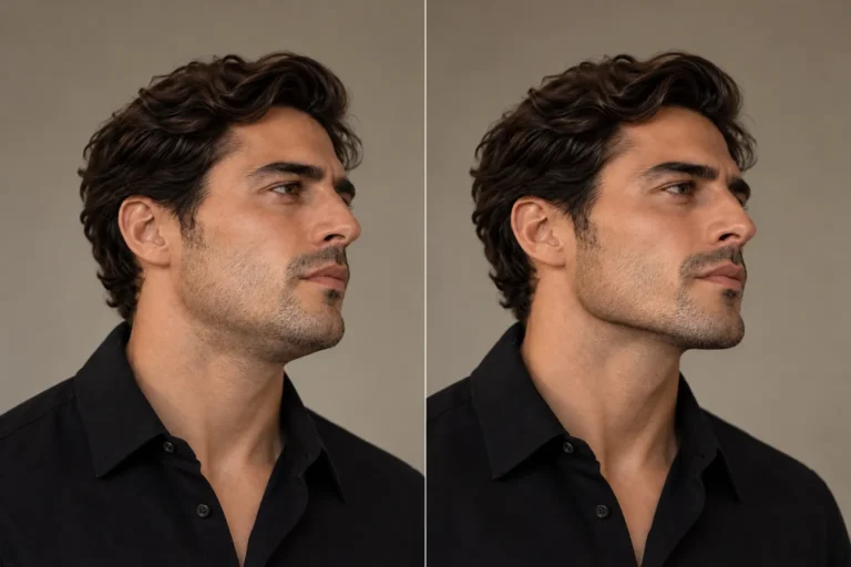 Marcación mandibular en hombres comparativa - Be Dharma co 1